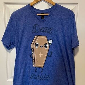 Cute Coffin Dead Inside V-neck Tee